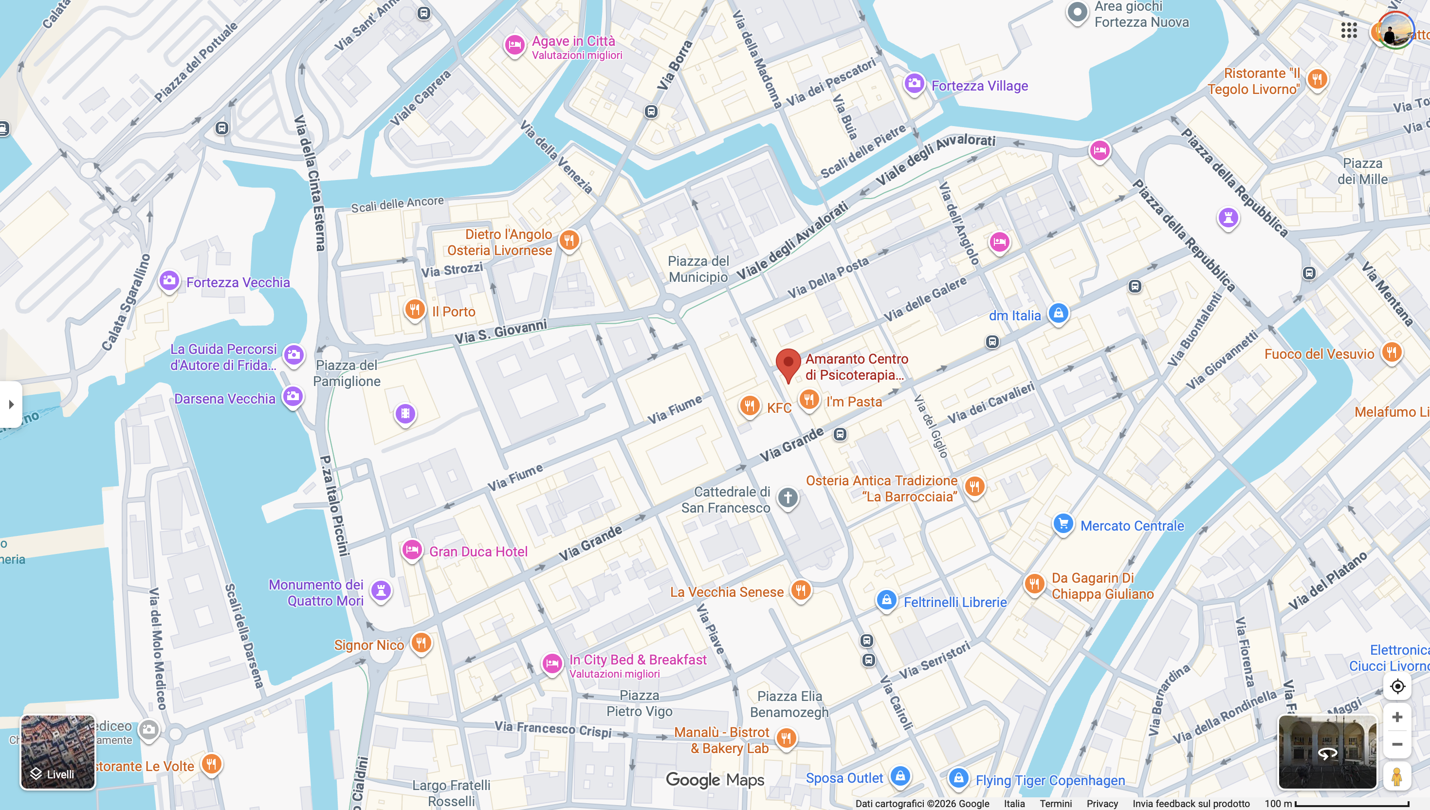Mappa dello Studio Amaranto a Livorno